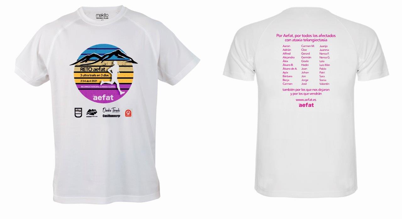 Camiseta Aefat reto Gonzalo Pérez ataxia telangiectasia