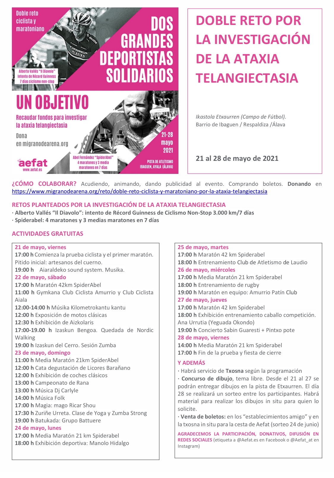 Programa reto Aefat Ayala