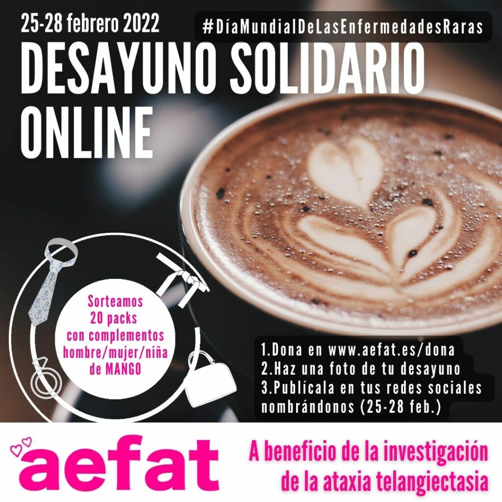 Cartel Desayuno Aefat Día Mundial Enfermedades Raras 28 feb 2022
