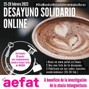 Cartel Desayuno Aefat Día Mundial Enfermedades Raras 28 feb 2022