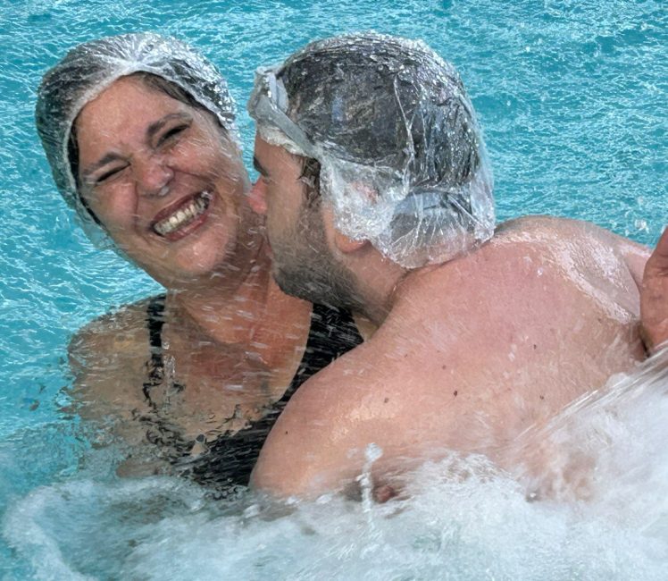 Jorge y yo piscina Italia